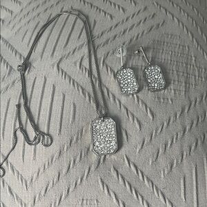 Steve Madden Elegant Silver Jewelry Set with Crystals